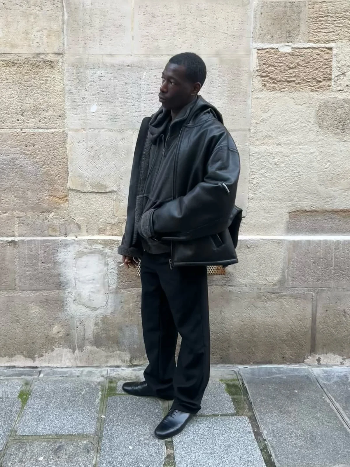 En pied : photo brute