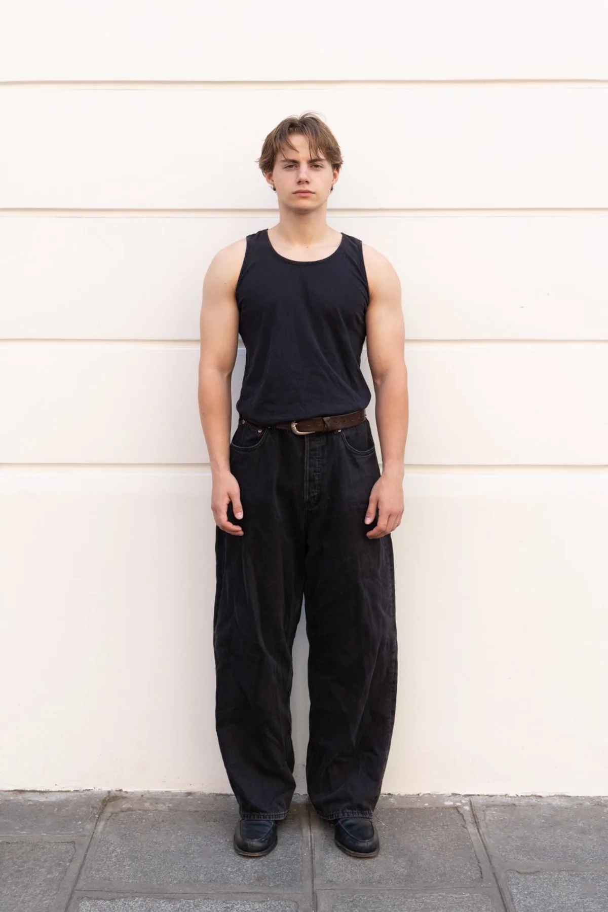 En pied : photo brute